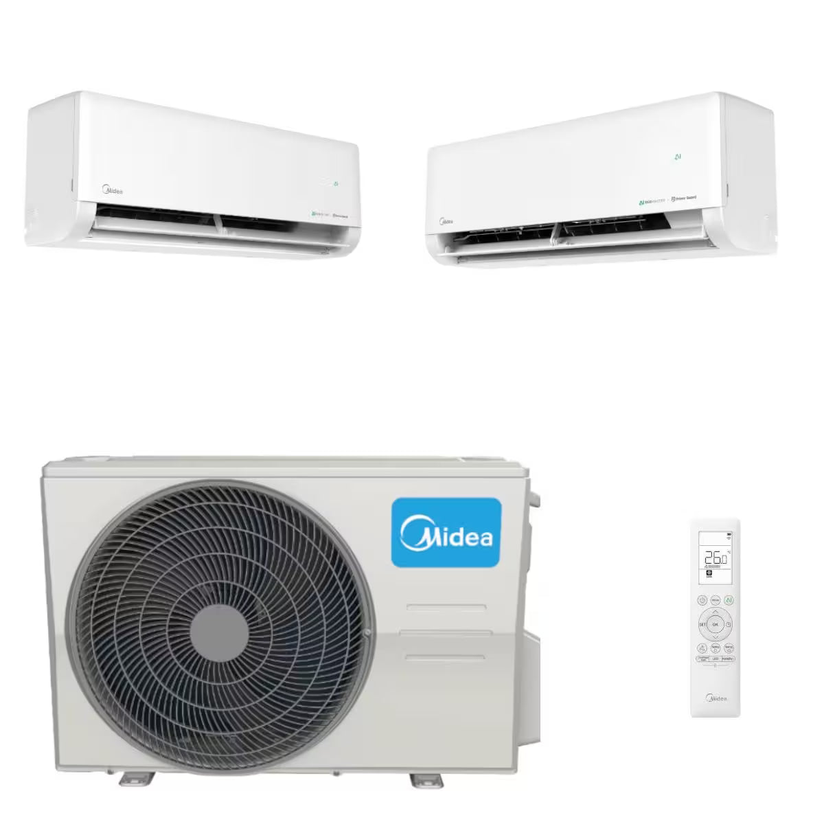 Midea Solstice 12 Duo Split Klimaanlagen Set Weiß